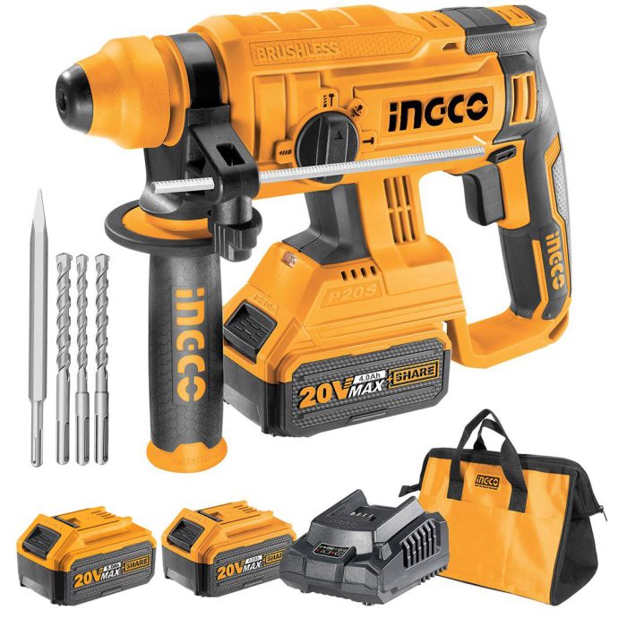 Marteau Perforateur sans fil 20V 4Ah INGCO - Image 3